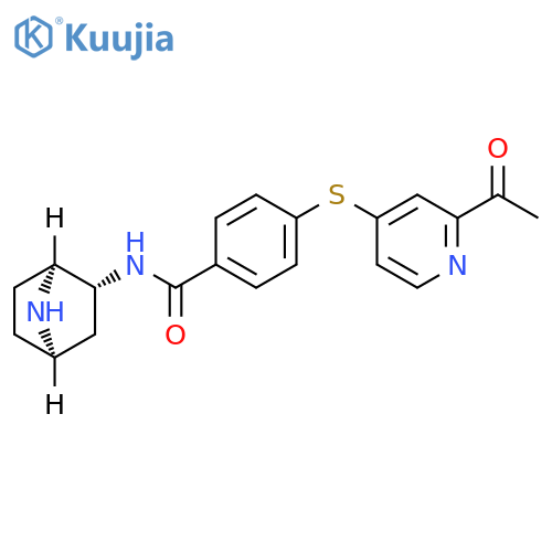 Benzamide,4-[(2-acetyl-4-pyridinyl)thio]-N-(1S,2R,4R)-7-azabicyclo[2.2.1]hept-2-yl- structure
