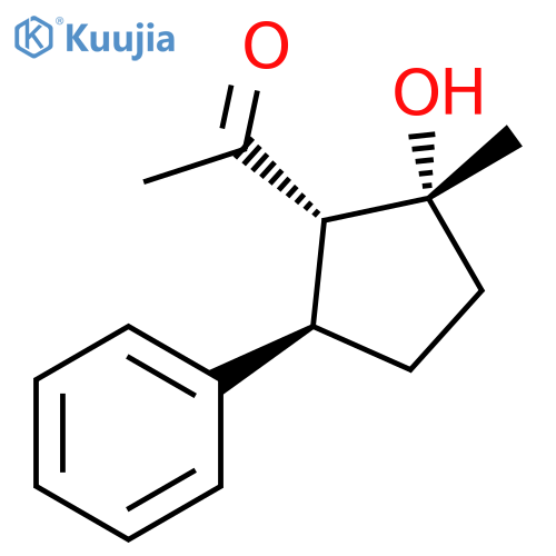 Ethanone, 1-[(1S,2R,5R)-2-hydroxy-2-methyl-5-phenylcyclopentyl]- structure