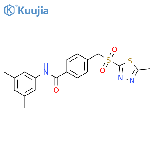 Benzamide,N-(3,5-dimethylphenyl)-4-[[(5-methyl-1,3,4-thiadiazol-2-yl)sulfonyl]methyl]- structure