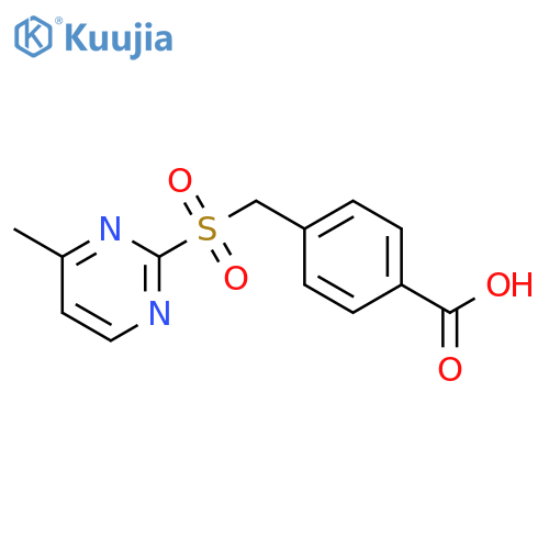 Benzoic acid, 4-[[(4-methyl-2-pyrimidinyl)sulfonyl]methyl]- structure