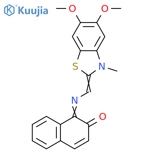 2(1H)-Naphthalenone,1-[[(5,6-dimethoxy-3-methyl-2(3H)-benzothiazolylidene)methyl]imino]- structure