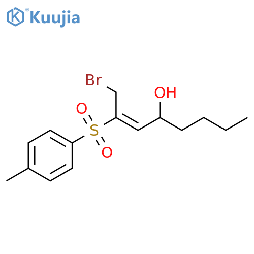 2-Octen-4-ol, 1-bromo-2-[(4-methylphenyl)sulfonyl]-, (2E)- structure