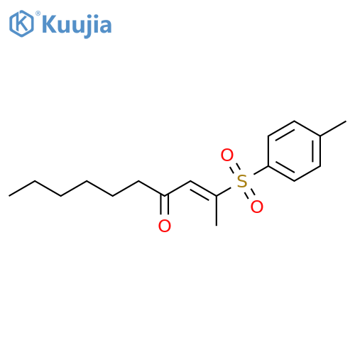 2-Decen-4-one, 2-[(4-methylphenyl)sulfonyl]-, (2E)- structure