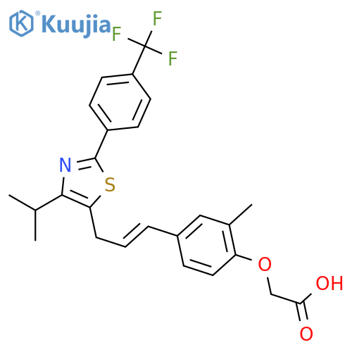 Acetic acid,[2-methyl-4-[3-[4-(1-methylethyl)-2-[4-(trifluoromethyl)phenyl]-5-thiazolyl]-1-propenyl]phenoxy]- structure