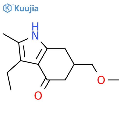 4H-Indol-4-one, 3-ethyl-1,5,6,7-tetrahydro-6-(methoxymethyl)-2-methyl- structure
