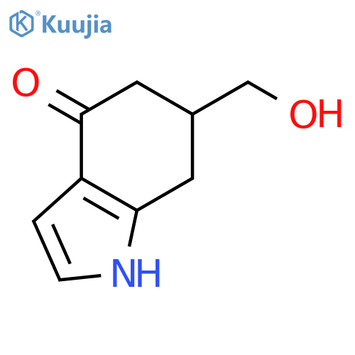 4H-Indol-4-one, 1,5,6,7-tetrahydro-6-(hydroxymethyl)- structure
