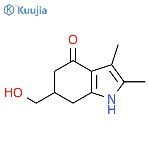 4H-Indol-4-one, 1,5,6,7-tetrahydro-6-(hydroxymethyl)-2,3-dimethyl- structure