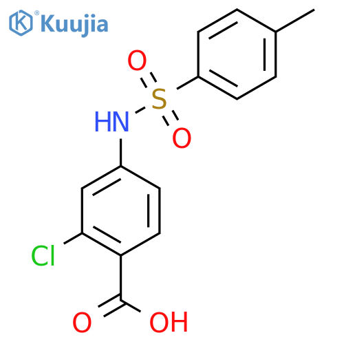 2-Chloro-4-{(4-methylphenyl)sulfonylamino}benzoic acid structure