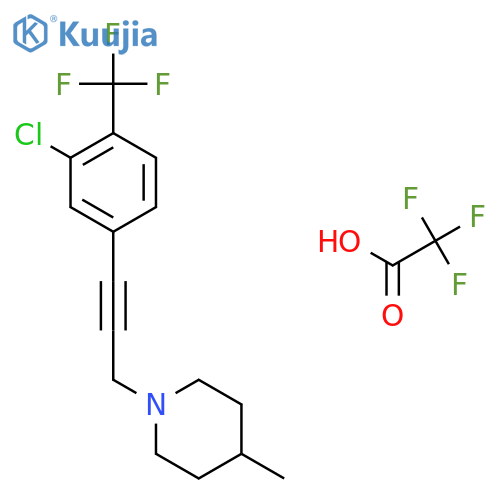 Piperidine,1-[3-[3-chloro-4-(trifluoromethyl)phenyl]-2-propynyl]-4-methyl-,trifluoroacetate structure
