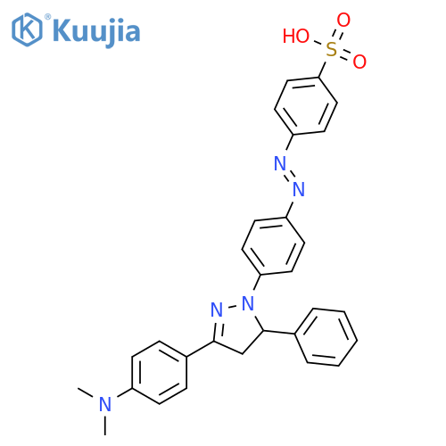 Benzenesulfonic acid,4-[[4-[3-[4-(dimethylamino)phenyl]-4,5-dihydro-5-phenyl-1H-pyrazol-1-yl]phenyl]azo]- structure