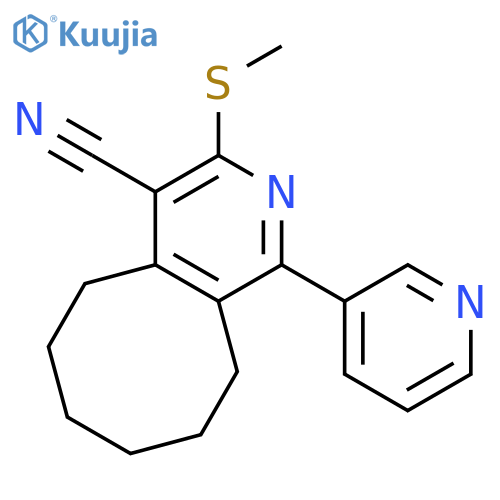 Cycloocta[c]pyridine-4-carbonitrile,5,6,7,8,9,10-hexahydro-3-(methylthio)-1-(3-pyridinyl)- structure
