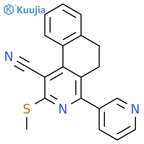 Benz[f]isoquinoline-1-carbonitrile,5,6-dihydro-2-(methylthio)-4-(3-pyridinyl)- structure