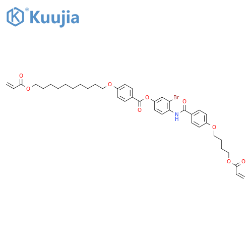 Benzoic acid, 4-[[10-[(1-oxo-2-propenyl)oxy]decyl]oxy]-,3-bromo-4-[[4-[4-[(1-oxo-2-propenyl)oxy]butoxy]benzoyl]amino]phenylester structure
