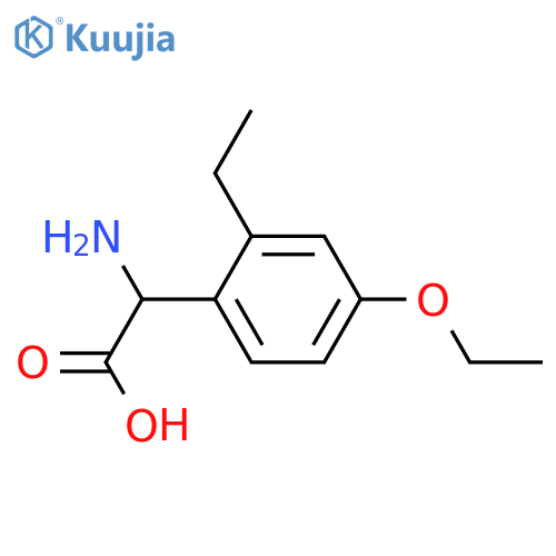 Benzeneacetic acid, alpha-amino-4-ethoxy-2-ethyl- (9CI) structure