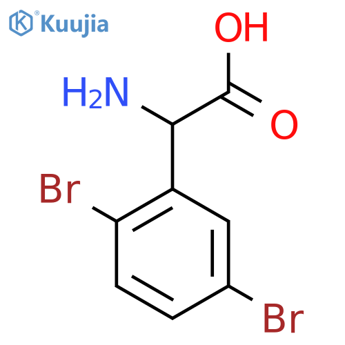 2-amino-2-(2,5-dibromophenyl)acetic Acid structure