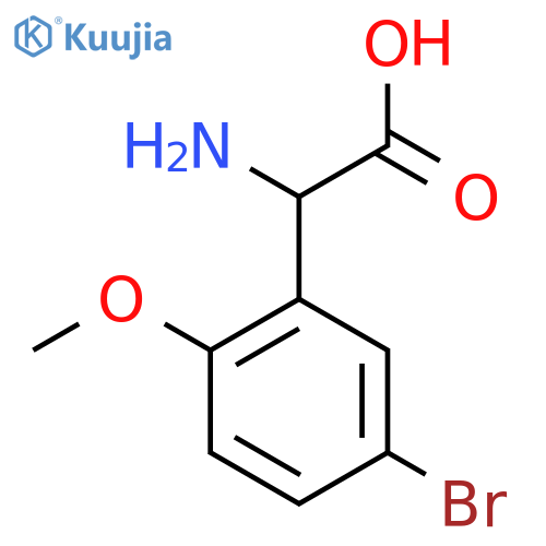2-amino-2-(5-bromo-2-methoxyphenyl)acetic acid structure