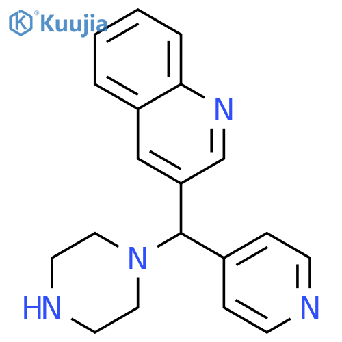 3-[piperazin-1-yl(pyridin-4-yl)methyl]quinoline structure