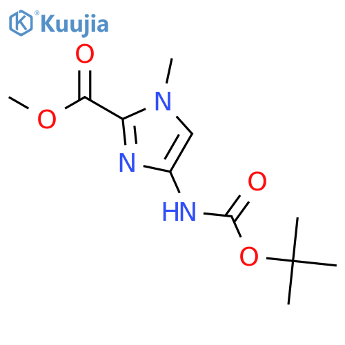 methyl 4-(tert-butoxycarbonylamino)-1-methyl-1h-imidazole-2-carboxylate structure