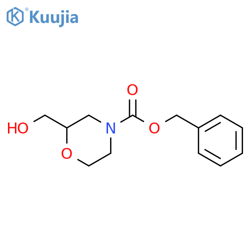 4-Morpholinecarboxylic acid, 2-(hydroxymethyl)-, phenylmethyl ester,(2R)- structure