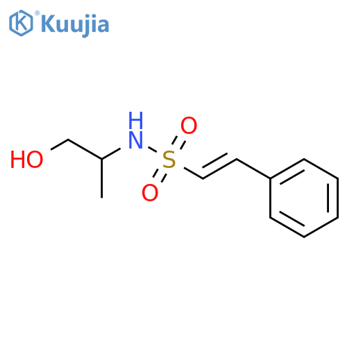 N-(2S)-1-hydroxypropan-2-yl-2-phenylethene-1-sulfonamide structure