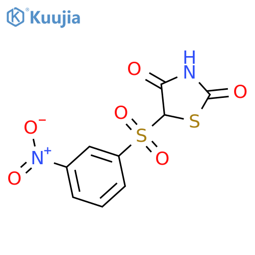 2,4-Thiazolidinedione, 5-[(3-nitrophenyl)sulfonyl]- structure