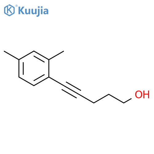 4-Pentyn-1-ol, 5-(2,4-dimethylphenyl)- structure