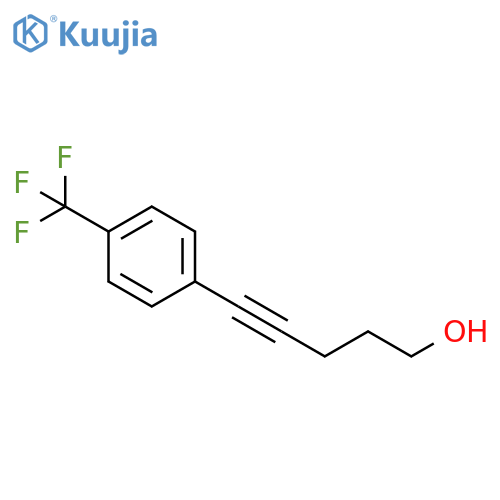 4-Pentyn-1-ol, 5-[4-(trifluoromethyl)phenyl]- structure