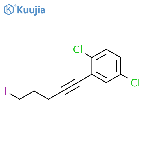Benzene, 1,4-dichloro-2-(5-iodo-1-pentynyl)- structure