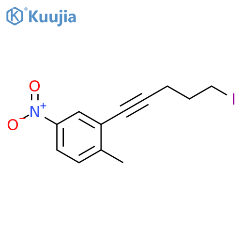 Benzene, 2-(5-iodo-1-pentynyl)-1-methyl-4-nitro- structure