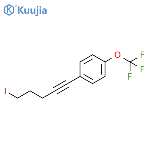 Benzene, 1-(5-iodo-1-pentynyl)-4-(trifluoromethoxy)- structure