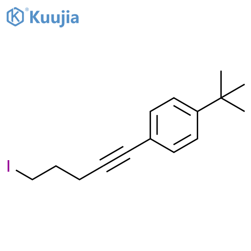 Benzene, 1-(1,1-dimethylethyl)-4-(5-iodo-1-pentynyl)- structure
