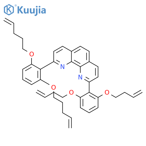 1,10-Phenanthroline,2-[2,6-bis(3-butenyloxy)phenyl]-9-[2,6-bis(4-pentenyloxy)phenyl]- structure