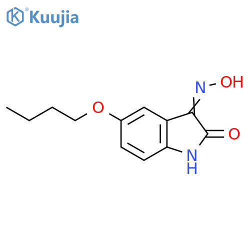1H-Indole-2,3-dione, 5-butoxy-, 3-oxime structure