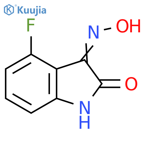 1H-Indole-2,3-dione, 4-fluoro-, 3-oxime structure