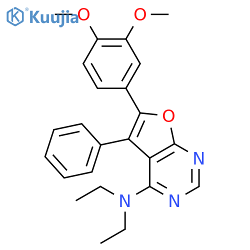 Furo[2,3-d]pyrimidin-4-amine,6-(3,4-dimethoxyphenyl)-N,N-diethyl-5-phenyl- structure