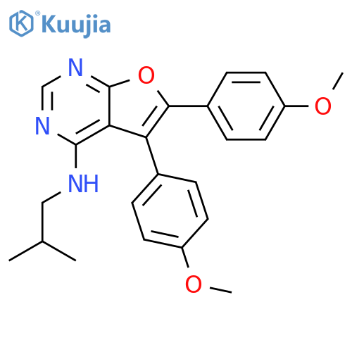 Furo[2,3-d]pyrimidin-4-amine,5,6-bis(4-methoxyphenyl)-N-(2-methylpropyl)- structure
