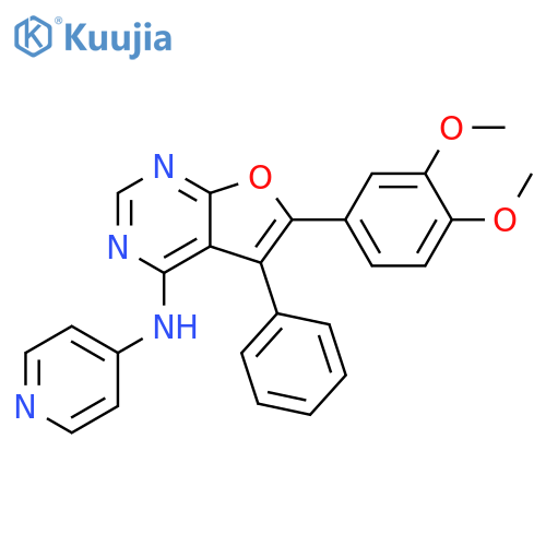 Furo[2,3-d]pyrimidin-4-amine,6-(3,4-dimethoxyphenyl)-5-phenyl-N-4-pyridinyl- structure