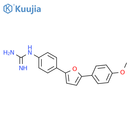 Guanidine, [4-[5-(4-methoxyphenyl)-2-furanyl]phenyl]- structure