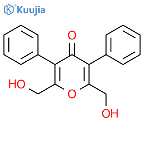 4H-Pyran-4-one, 2,6-bis(hydroxymethyl)-3,5-diphenyl- structure