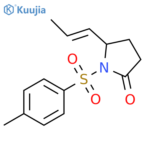 2-Pyrrolidinone, 1-[(4-methylphenyl)sulfonyl]-5-(1E)-1-propenyl- structure