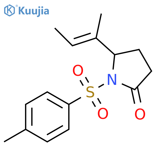 2-Pyrrolidinone,1-[(4-methylphenyl)sulfonyl]-5-[(1E)-1-methyl-1-propenyl]- structure