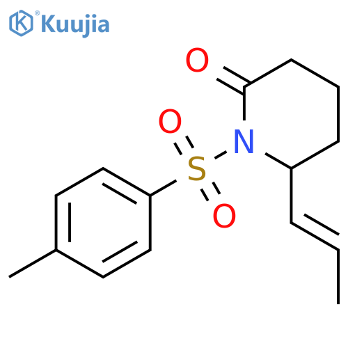 2-Piperidinone, 1-[(4-methylphenyl)sulfonyl]-6-(1E)-1-propenyl- structure