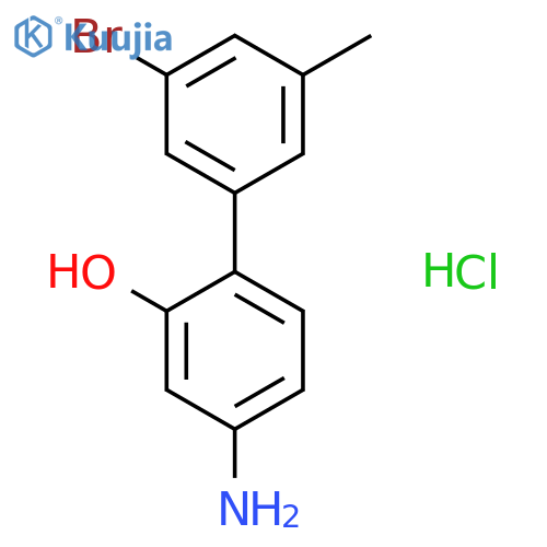 [1,1'-Biphenyl]-2-ol, 4-amino-3'-bromo-5'-methyl-, hydrochloride structure