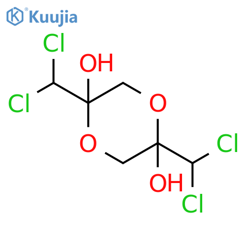 1,4-Dioxane-2,5-diol, 2,5-bis(dichloromethyl)- structure