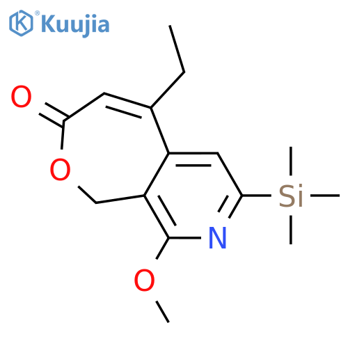 Oxepino[3,4-c]pyridin-3(1H)-one, 5-ethyl-9-methoxy-7-(trimethylsilyl)- structure