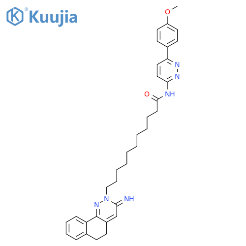 Benzo[h]cinnoline-2(3H)-undecanamide,5,6-dihydro-3-imino-N-[6-(4-methoxyphenyl)-3-pyridazinyl]- structure