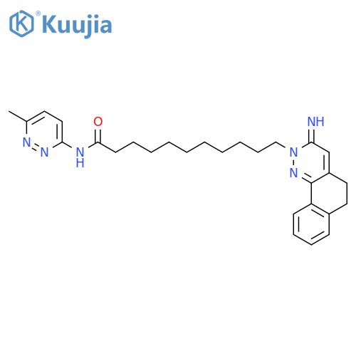 Benzo[h]cinnoline-2(3H)-undecanamide,5,6-dihydro-3-imino-N-(6-methyl-3-pyridazinyl)- structure