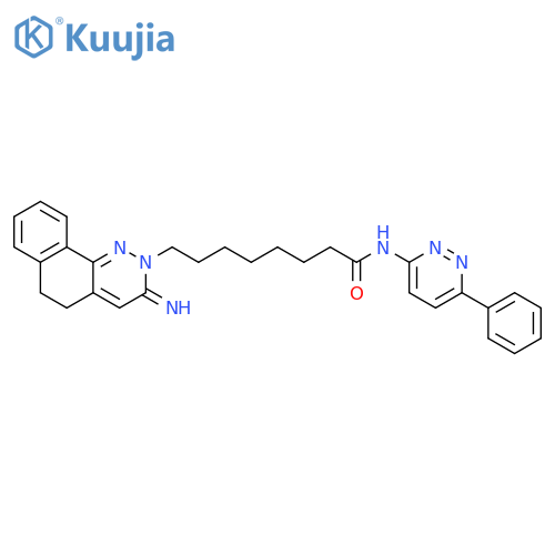 Benzo[h]cinnoline-2(3H)-octanamide,5,6-dihydro-3-imino-N-(6-phenyl-3-pyridazinyl)- structure