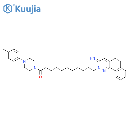 Piperazine,1-[11-(5,6-dihydro-3-iminobenzo[h]cinnolin-2(3H)-yl)-1-oxoundecyl]-4-(4-methylphenyl)- structure