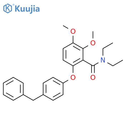 Benzamide, N,N-diethyl-2,3-dimethoxy-6-[4-(phenylmethyl)phenoxy]- structure